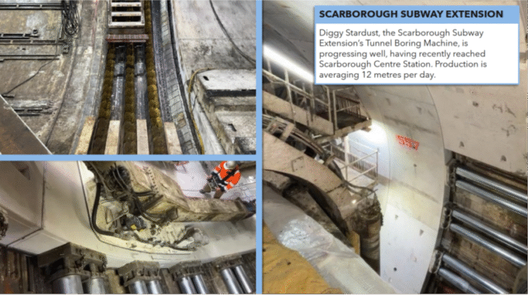 Scarborough subway digging machine back in action