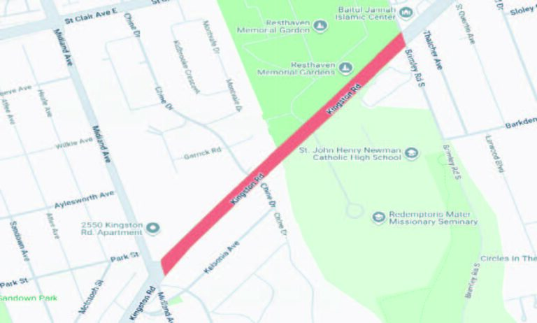 Part of Kingston Road speed limit to drop to 50km