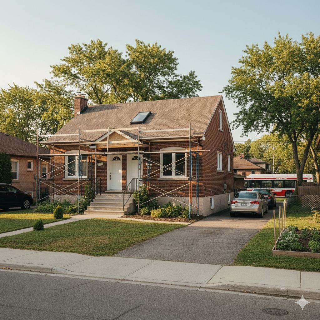 AI generated image of Neighbourhoods are changing with new as-of-right zoning. Restrictive rules are loosening – owners can now add more units to their homes.