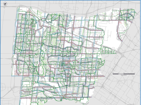 image of map of Bike Lanes Mississauga