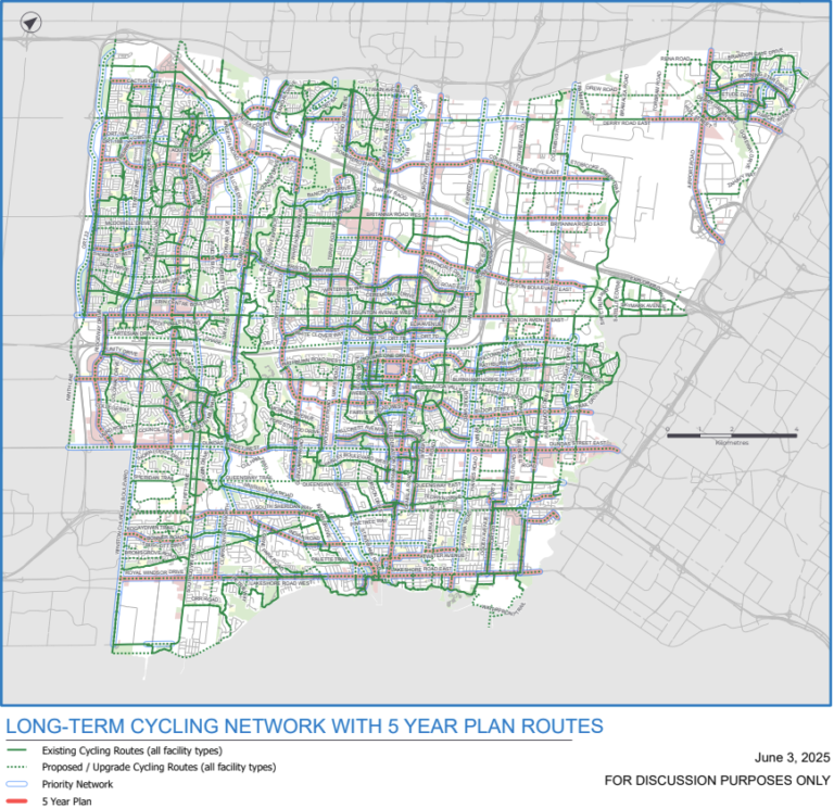 image of map of Bike Lanes Mississauga