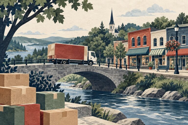 Editorial illustration: local trade