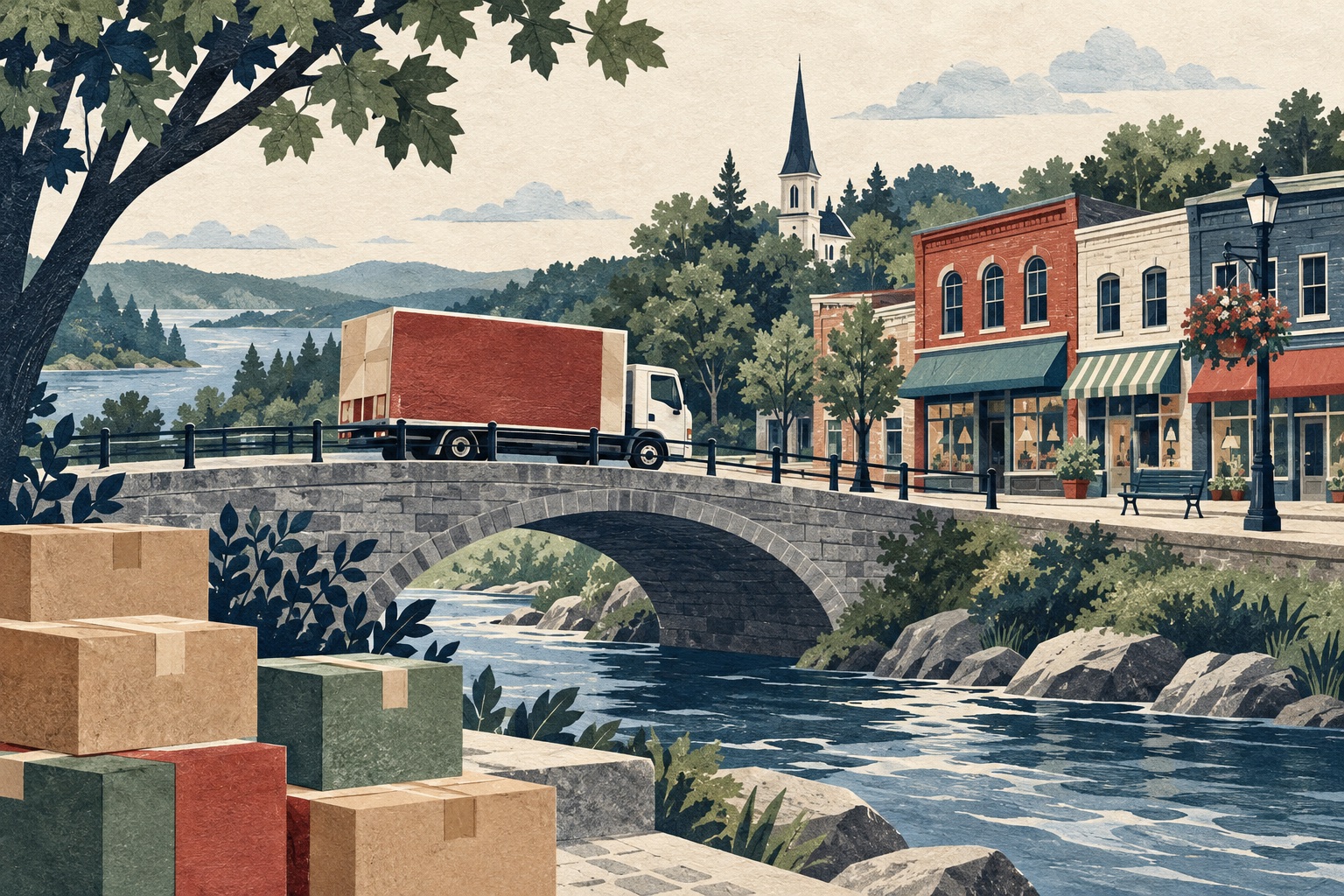 Editorial illustration: local trade