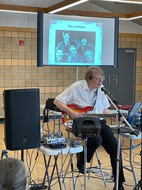 The special guest performs at the June gathering of the Probus Club.